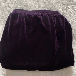 Elegant Dark Purple Velvet Skirt